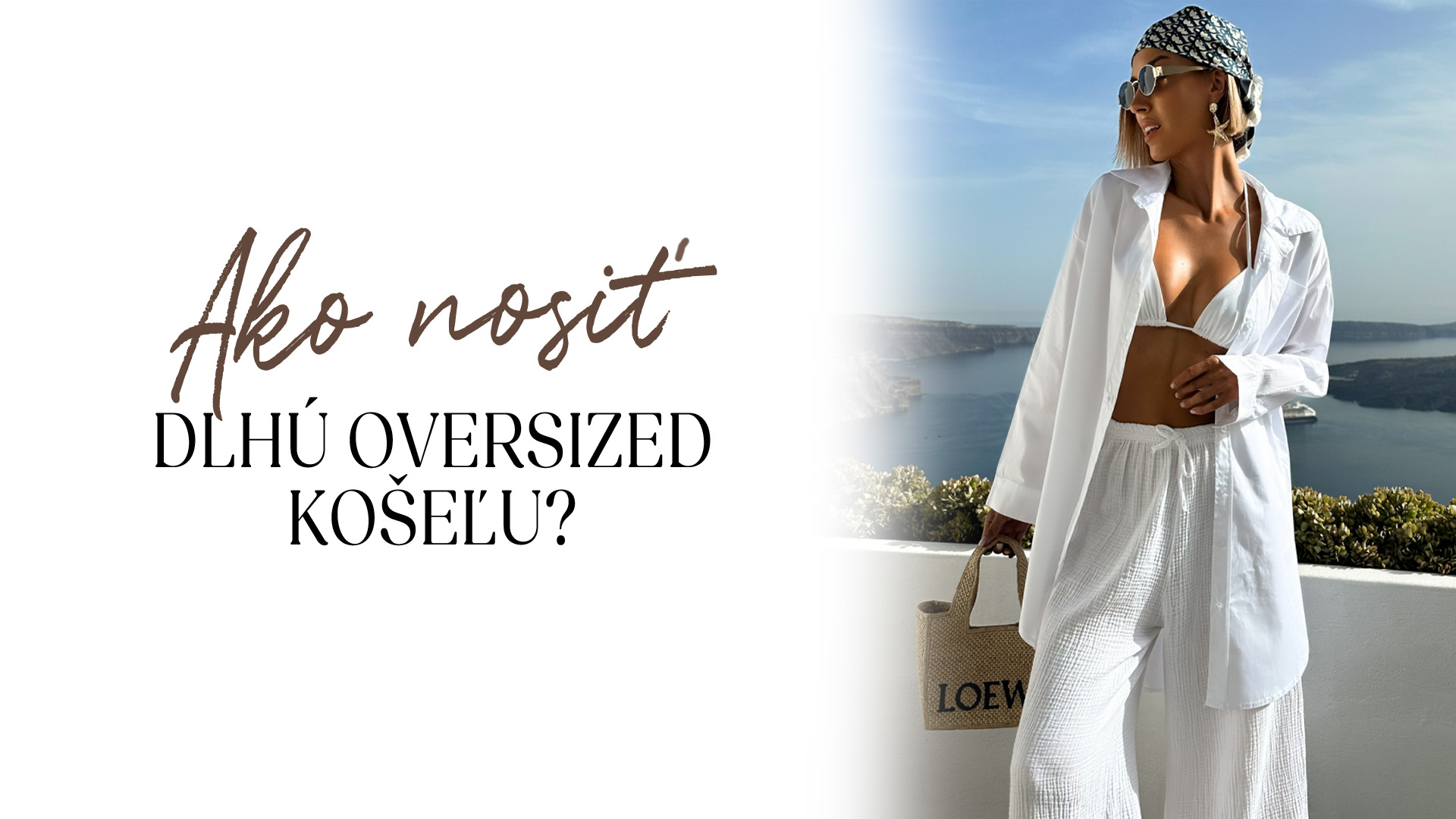 Ako nosiť dlhú oversized košeľu?