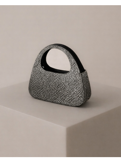 Černá třpytivá kabelka HALIMOR (Veľkosť ONESIZE)