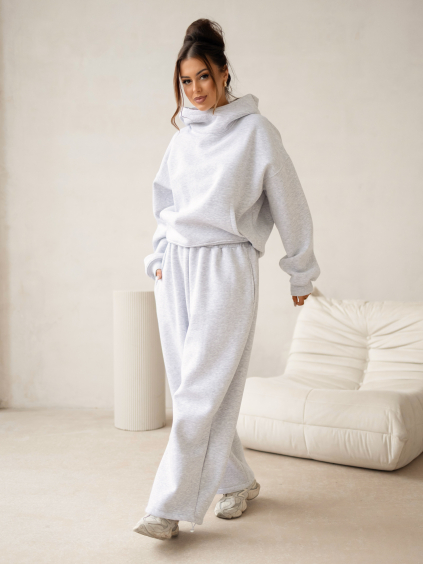 Šedá stylová bavlněná teplákovka ADELLINE (Veľkosť ONESIZE)