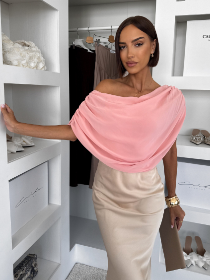 Starorůžové elegantní elastické body MILEYNA (Veľkosť ONESIZE)