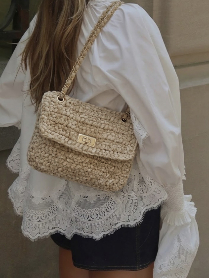 Krémová mini malá cross body kabelka CIRELLA (Veľkosť ONESIZE)