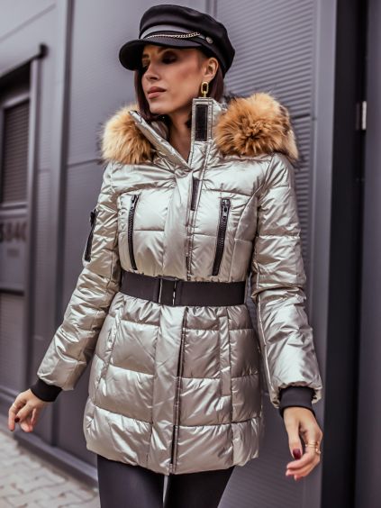 37020 zlata metalicka bunda north