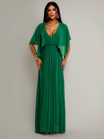 47961 5 zelene elegantni saty parfomelle s vystrihem do v