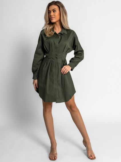 48342 4 khaki kosilove saty sierra na knofliky