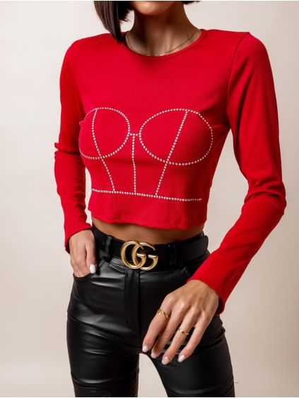 58464 4 cerveny crop top afra s kaminky