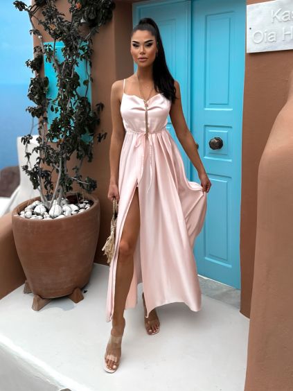 64071 5 baby ruzove leskle elegantni saty yasmine s rozparkem