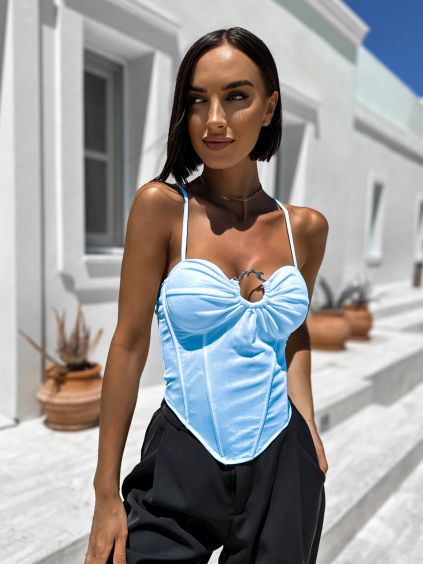 68426 modry elegantni top betsyse s prustrihem