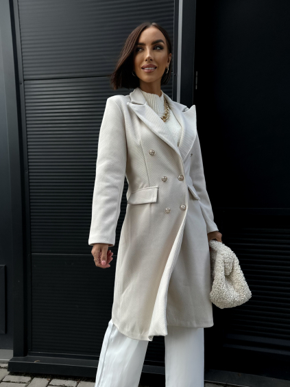 Krémový kabát PHILS na gombíky