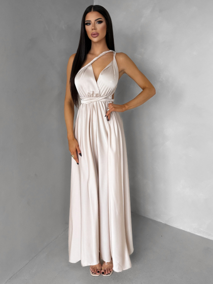 89667 bezove satenove saty valerdy s variabilnim vazanim bez rozparku