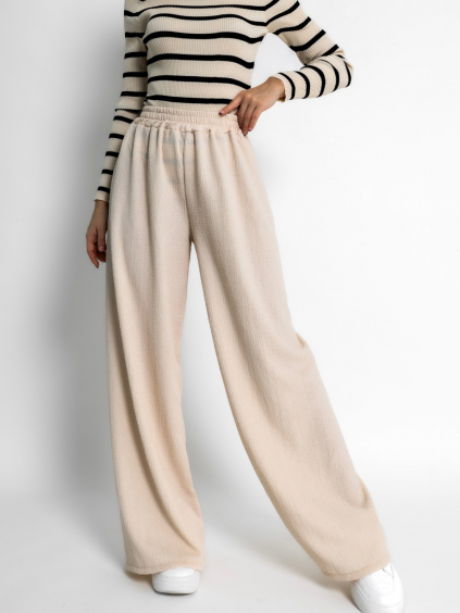 Béžové basic široké nohavice STAYSY
