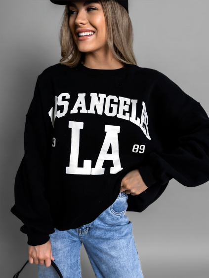 Čierna oversized mikina IBHAR 95% bavlna