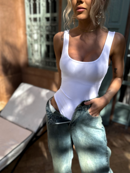 Biele sťahujúce basic jednoduché body NOLITEL