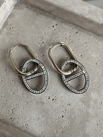 Stylové náušnice ABI ve stříbrné barvě (Veľkosť ONESIZE)