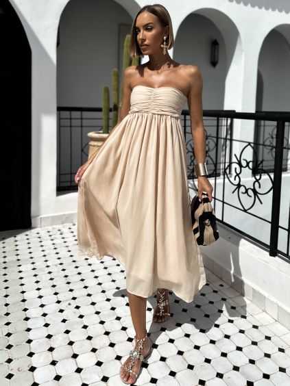 99612 kremove boho saty auterel bez rukavu