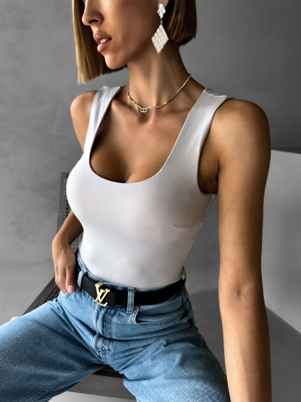 Šedé elastické tielko SAMIRA