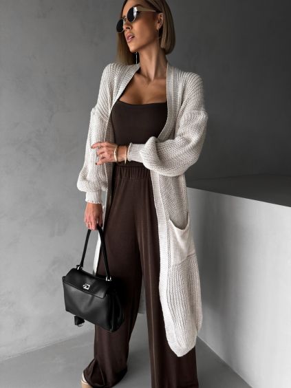 112474 1 kremovy dlouhy svetrovy cardigan sentencero