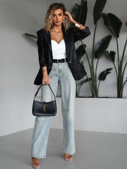 116844 modrozelene siroke wide leg dziny lyses