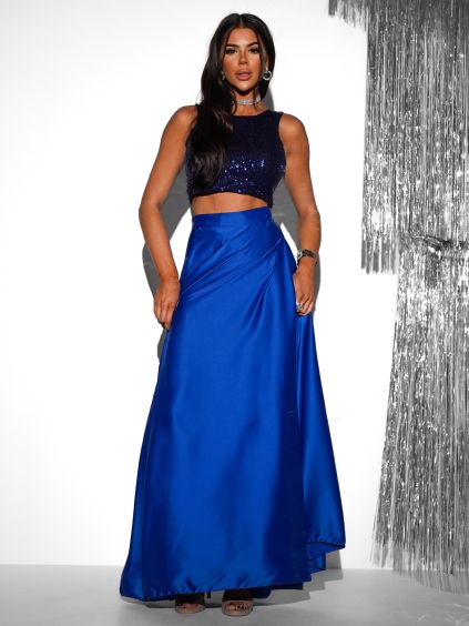 117357 5 tmave modry flitrovany crop top missir