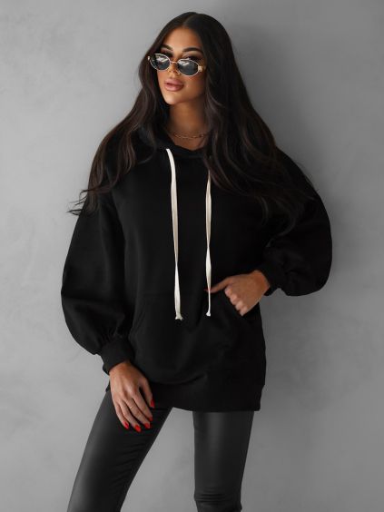 118302 cerna oversize mikina cruzy s kapuci