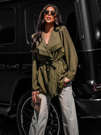 Khaki zavazovací blejzr STEFFONA (Veľkosť ONESIZE)