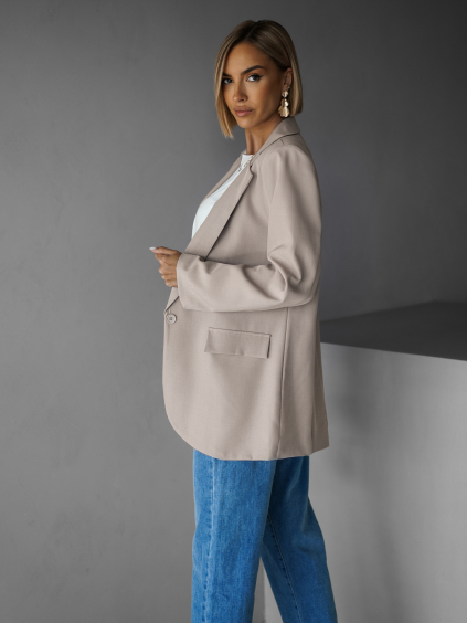 Béžové elegantní sako SIRONA (Veľkosť ONESIZE)