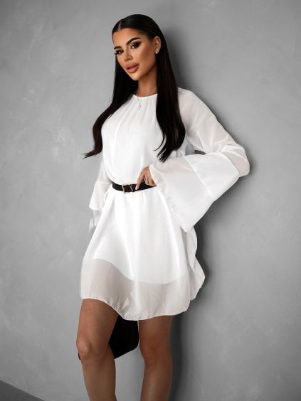 125303 bile spolecenske saty jamine s volany