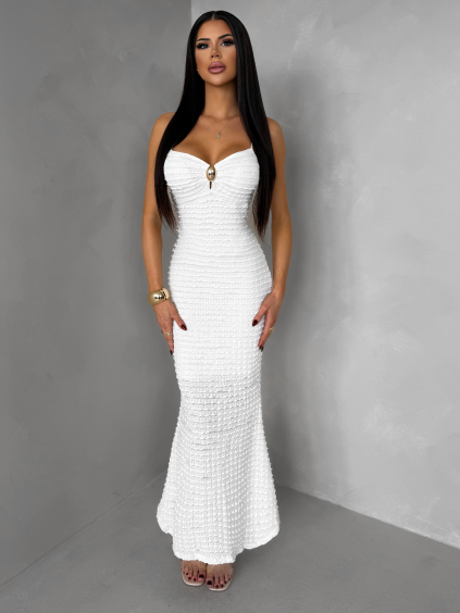 Biele dlhé letné šaty FACARY