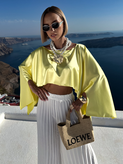 Žlutý letní elegantní top LUFFIN (Veľkosť ONESIZE)
