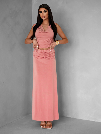 Starorůžový elegantní komplet BALERINE se sukní (Veľkosť ONESIZE)