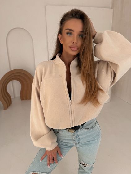 Krémová fleecová luxusní mikina TRAMICO (Veľkosť ONESIZE)