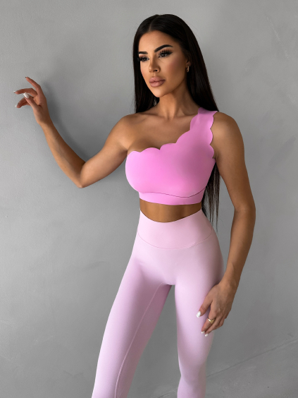 Růžová sportovní vlnkovaná podprsenka FELIMA (Veľkosť L)