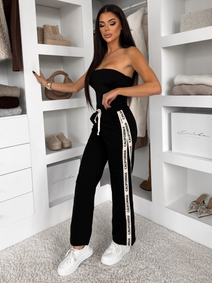 Černé pohodlné tepláky MYRANO (Veľkosť L/XL)