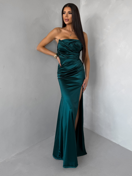 Smaragdové spoločenské korzetové šaty ZONTIRE