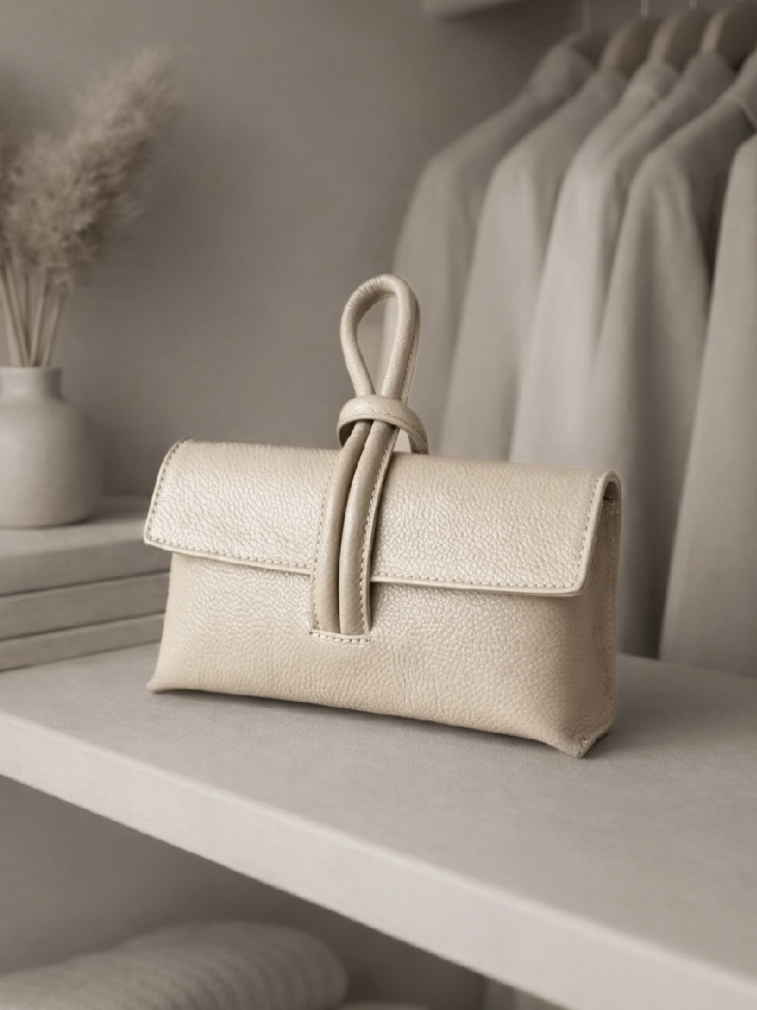 Béžová koženková mini kabelka OMARITH Veľkosť: ONESIZE