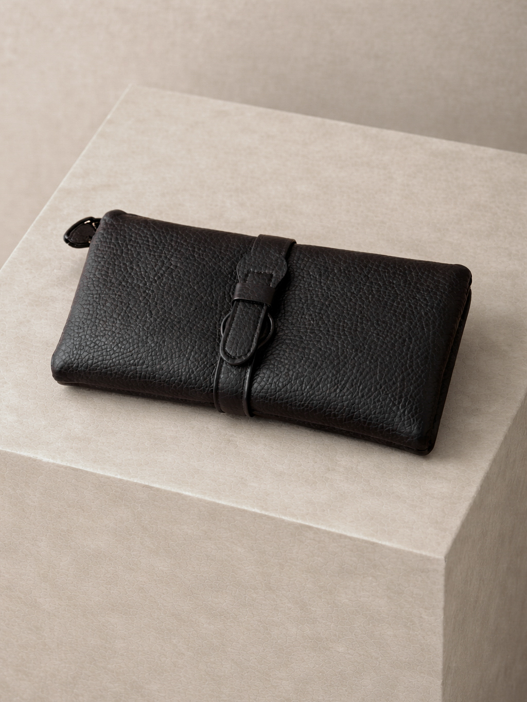 Čierna koženková štýlová peňaženka MINOTRA Veľkosť: ONESIZE