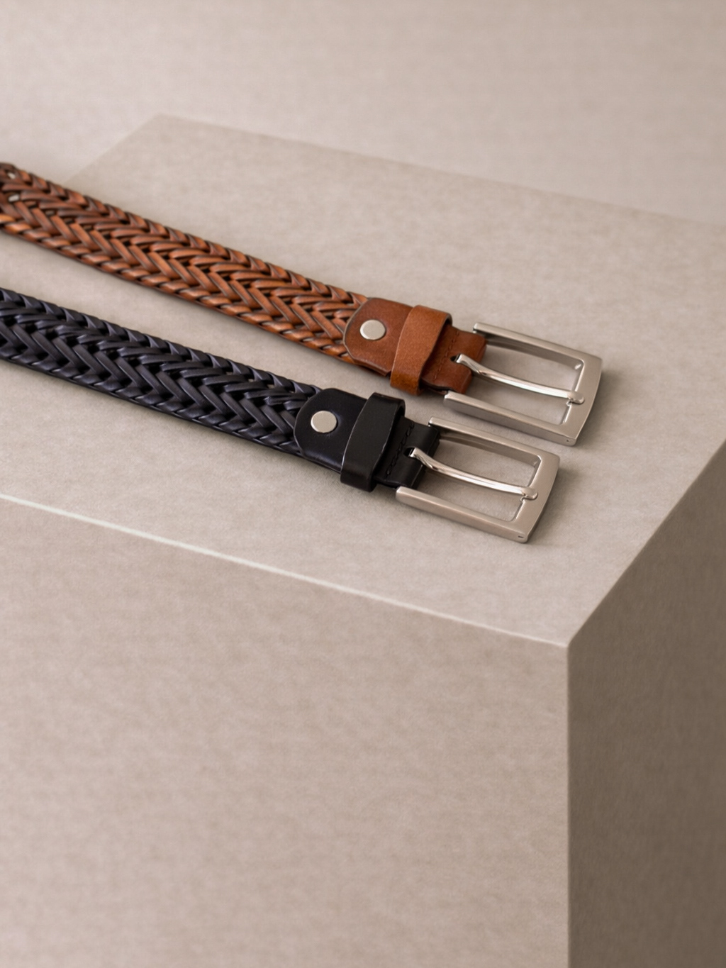 Čierny elegantný kožený opasok ZONIVRA Veľkosť: 115 cm