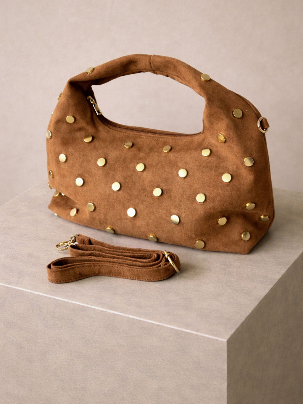 Hnedá semišová kabelka TUZAREX Veľkosť: ONESIZE