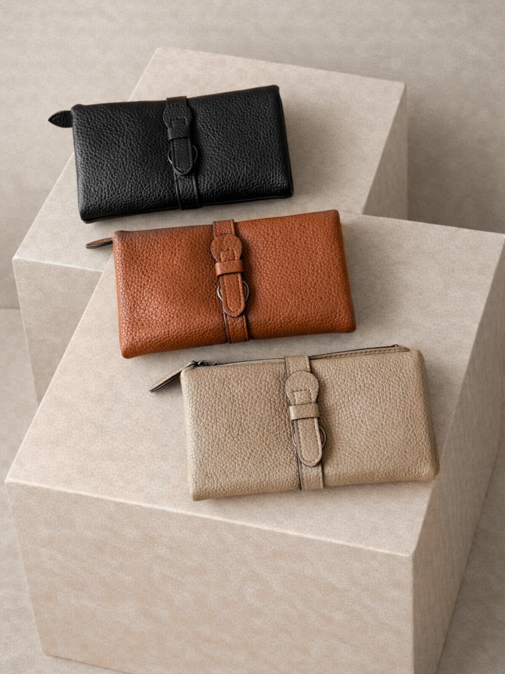 Šedohnedá veľká peňaženka MINOTRA Veľkosť: ONESIZE