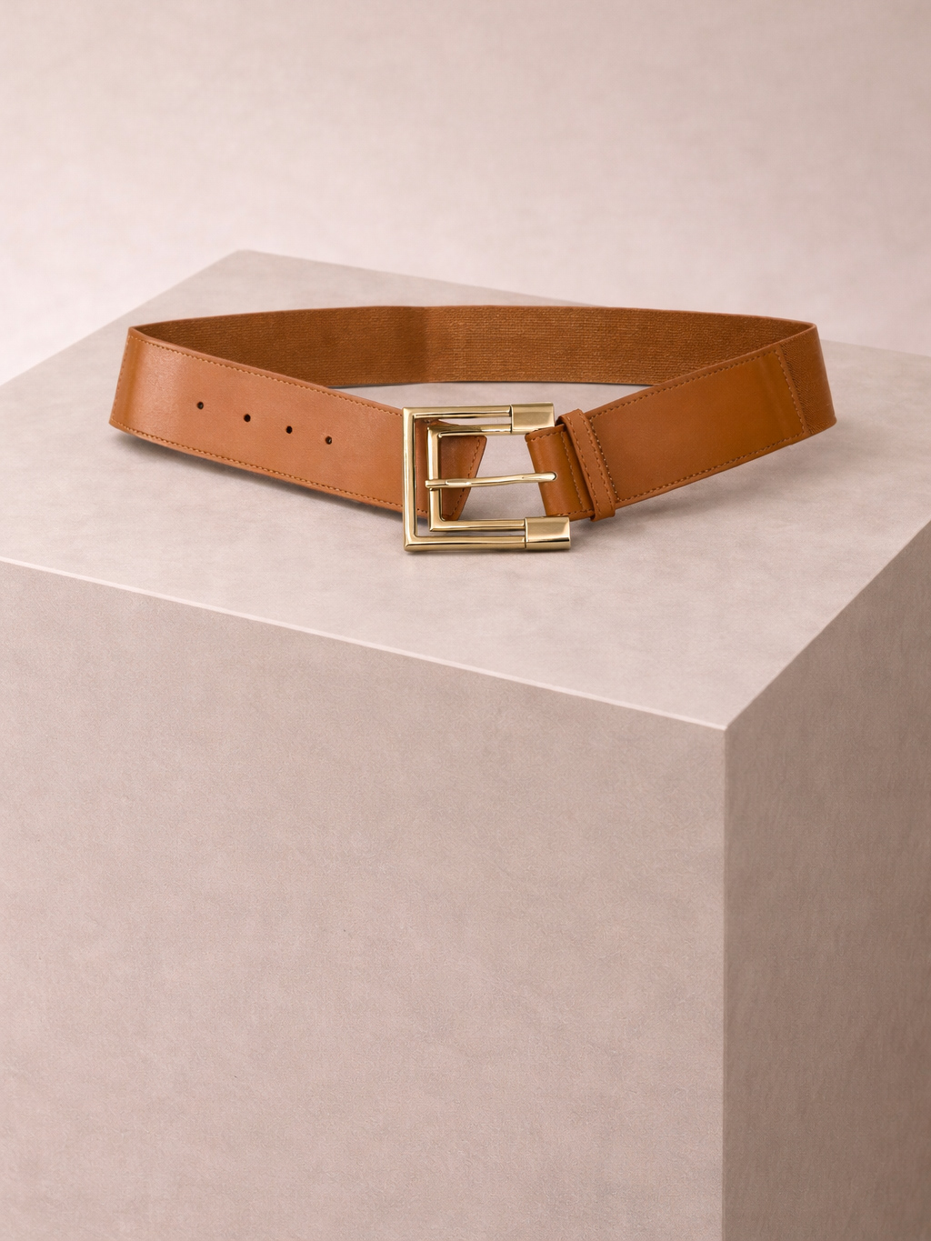 Hnedý opasok NALENIN na gumu Veľkosť: ONESIZE