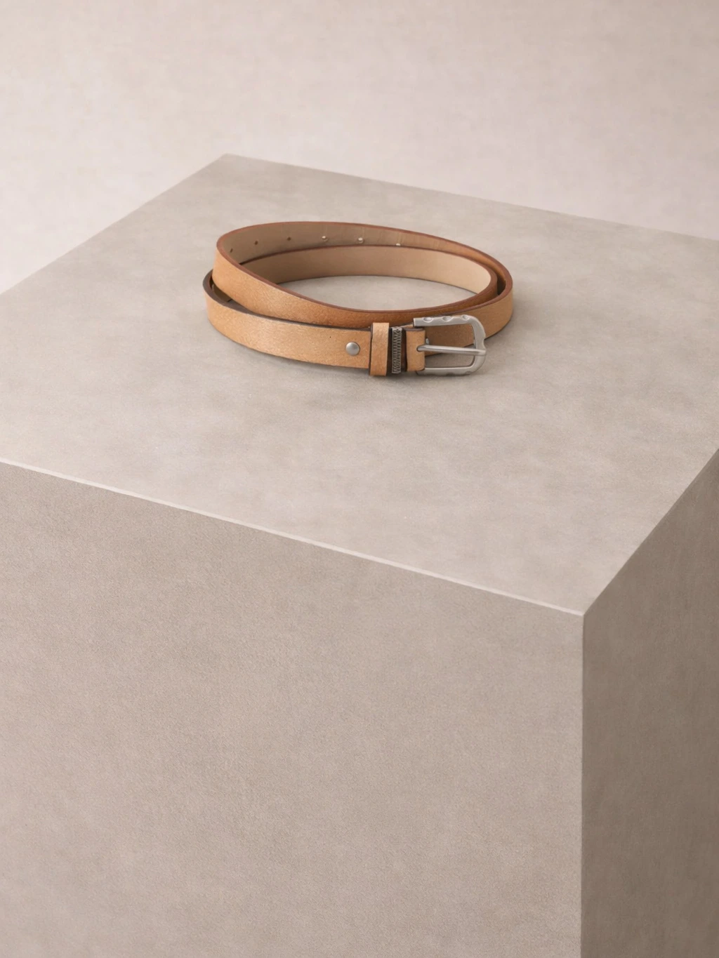 Béžový elegantný opasok ELAFAN s prackou Veľkosť: ONESIZE