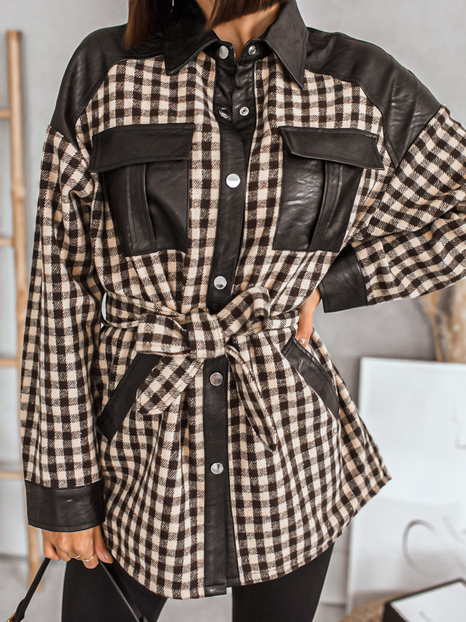 Košeľa Greet Veľkosť: S/M, Farba: Hnědá