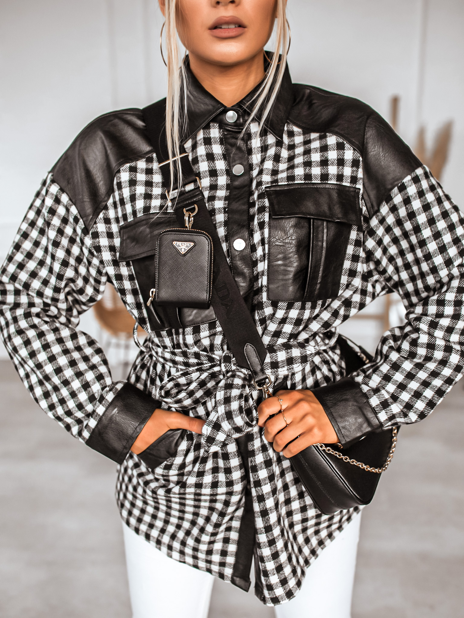 Košeľa Greet Veľkosť: S/M, Farba: Černobílá