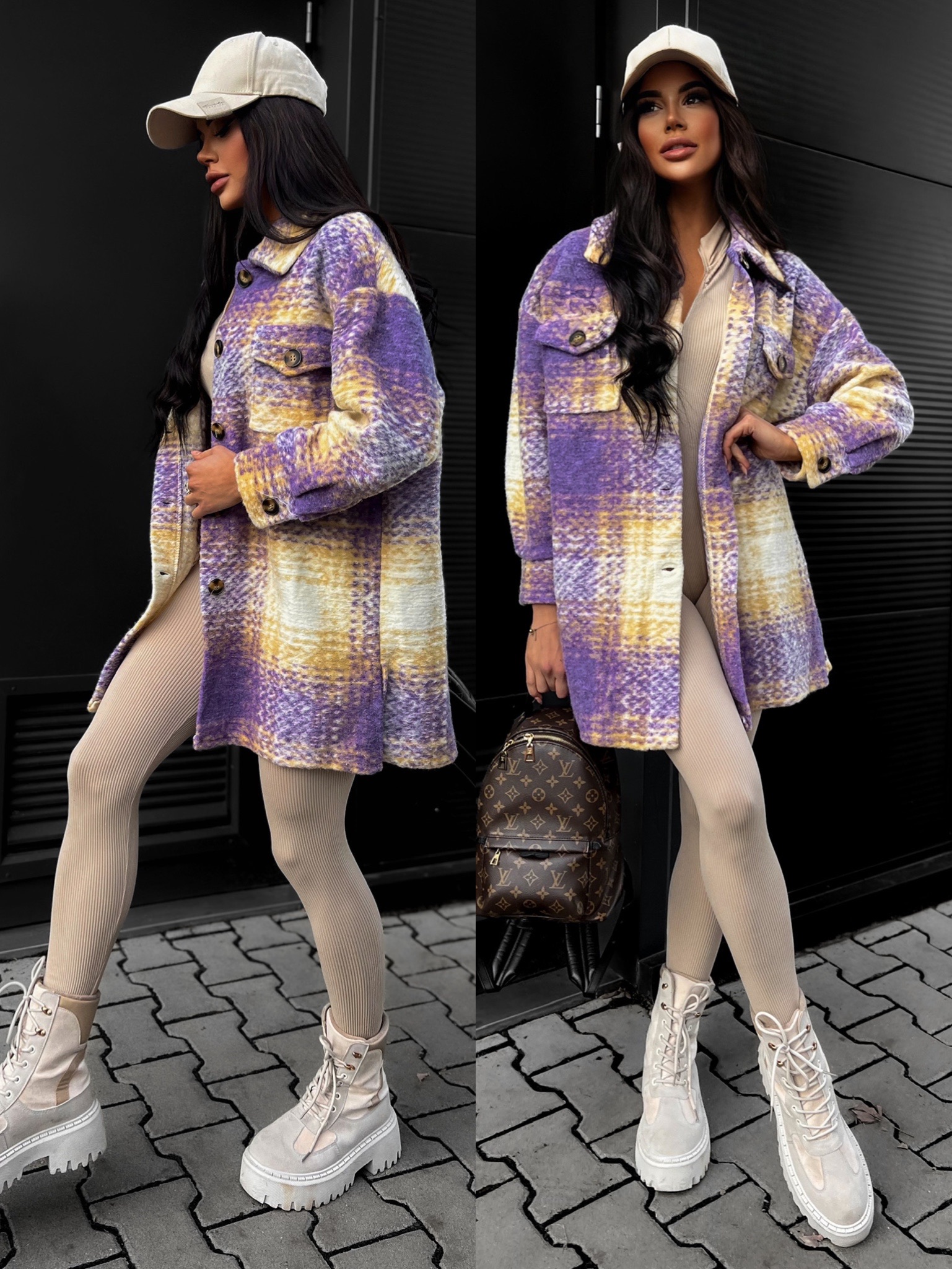 Fialový kabátik GENNY Veľkosť: ONESIZE