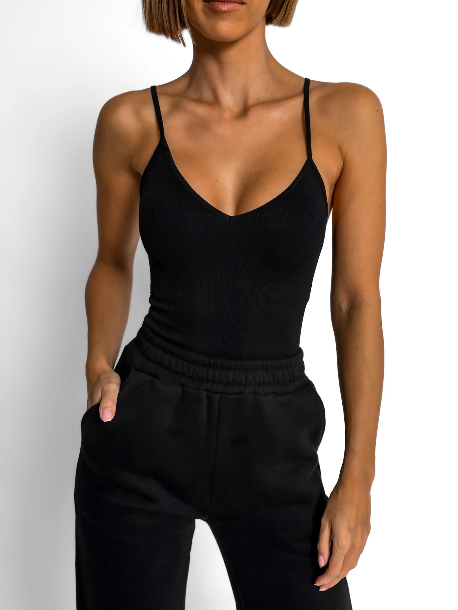 Čierne basic sťahujúce elastické body BOLTANY Veľkosť: M/L