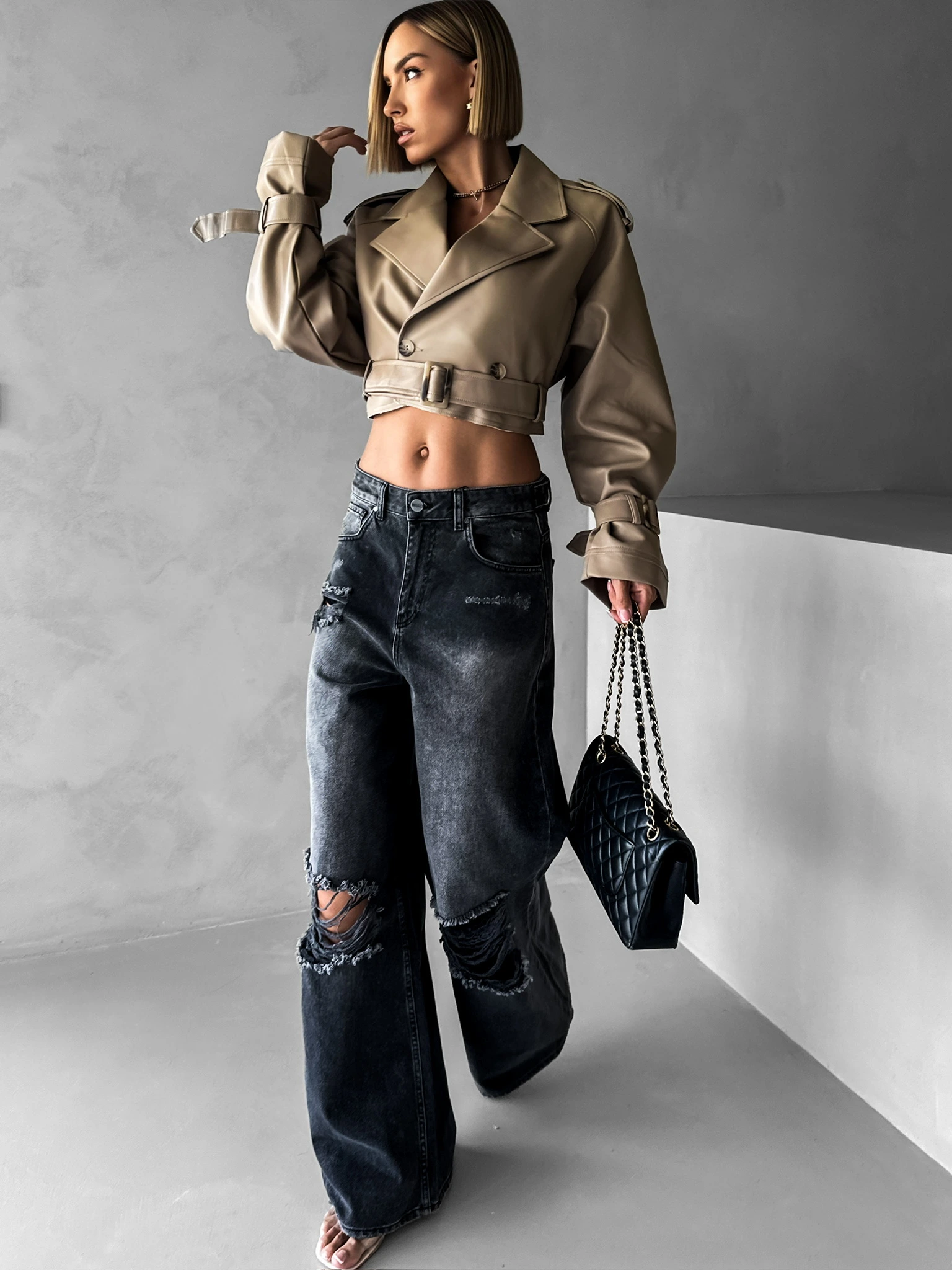 Dámske džínsy Immoral - light grey Veľkosť: 38 (M)