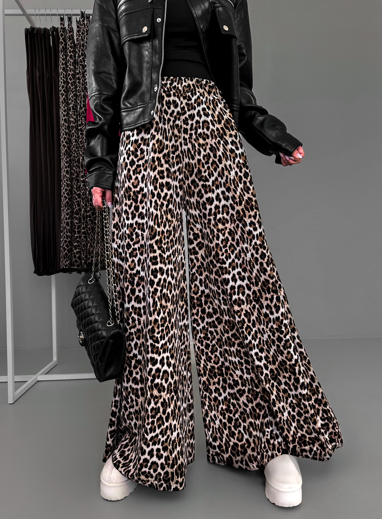 Leopardie extra široké nohavice DONAH Veľkosť: ONESIZE