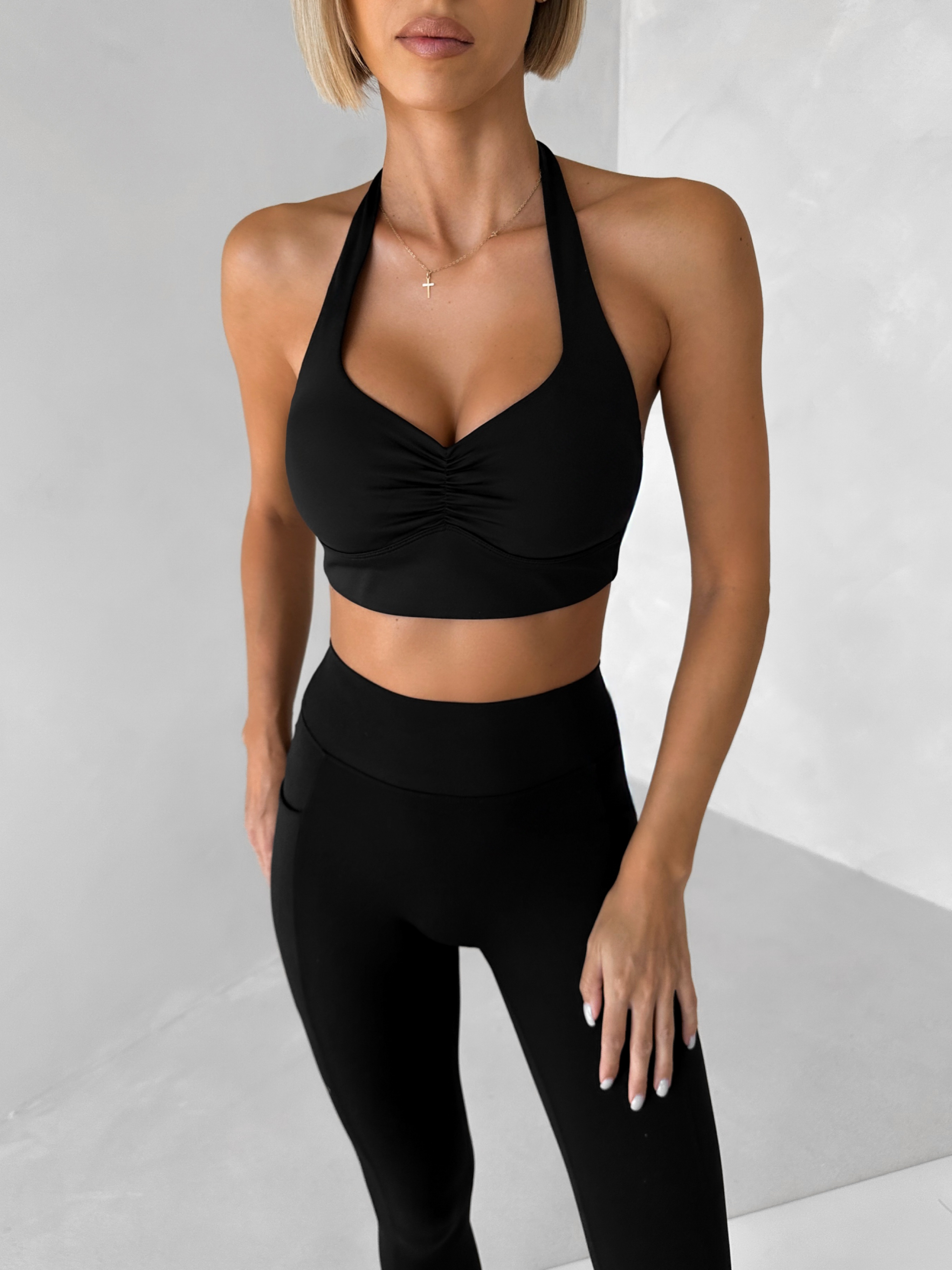 Čierna športová joga podprsenka PRELOMA Veľkosť: L