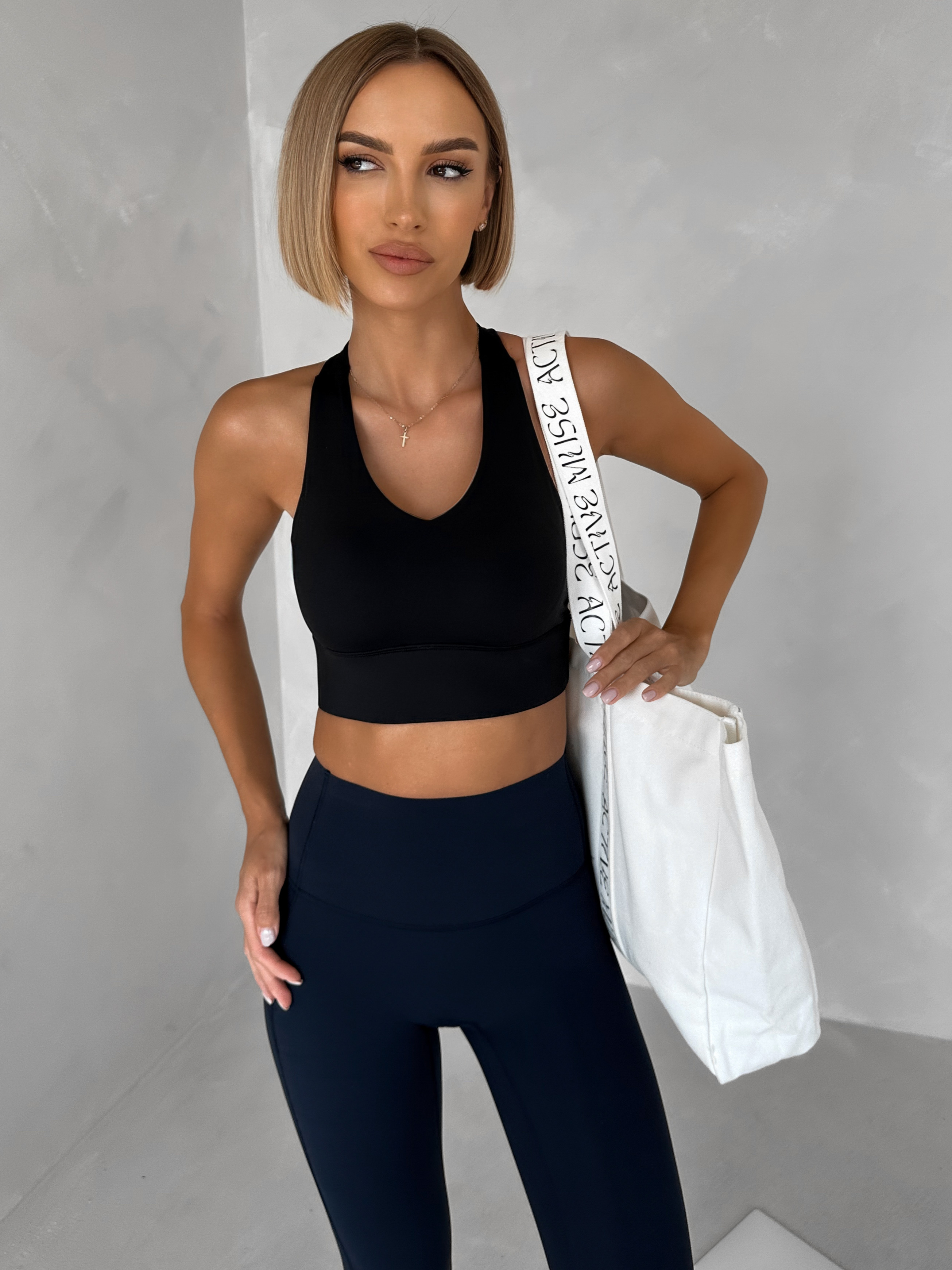 Čierna športová podprsenka top DALURE Veľkosť: S