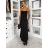 Černý elegantní dlouhý komplet set ARIVELLE (Veľkosť ONESIZE)