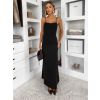 Černý elegantní dlouhý komplet set ARIVELLE (Veľkosť ONESIZE)